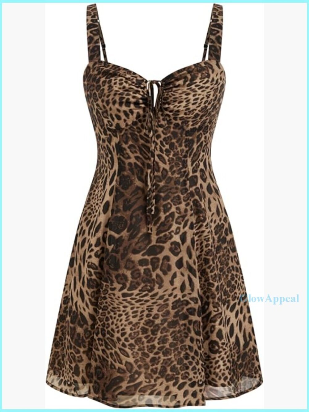 Leopard Print Mini Dress Sleeveless Cocktail Party Date Night Y2K